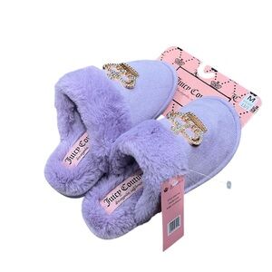Juicy Couture Purple Fuzzy Slippers (little girls)